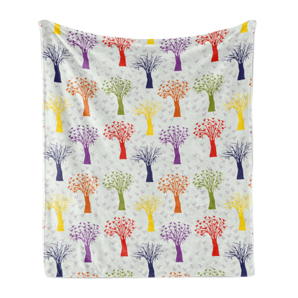 Bunte Tierillustrationen Flanell Decke 150x200 Cm - Ultraweich, Wärmeregulierend & Maschinenwaschbar